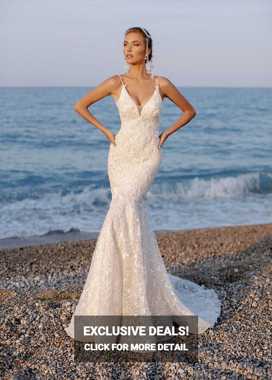 Sparkly beaded Mermaid wedding gown | FashionBrideStudio