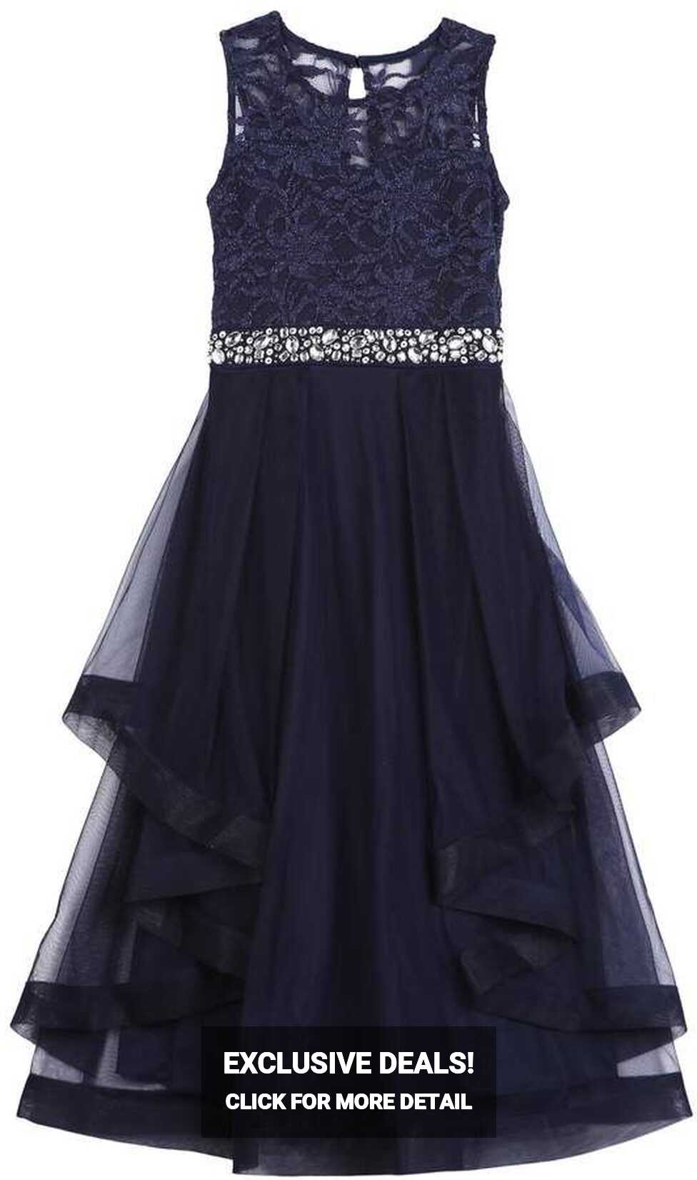 Speechless Girls 7-16 Tiered Ruffle Lace Dress