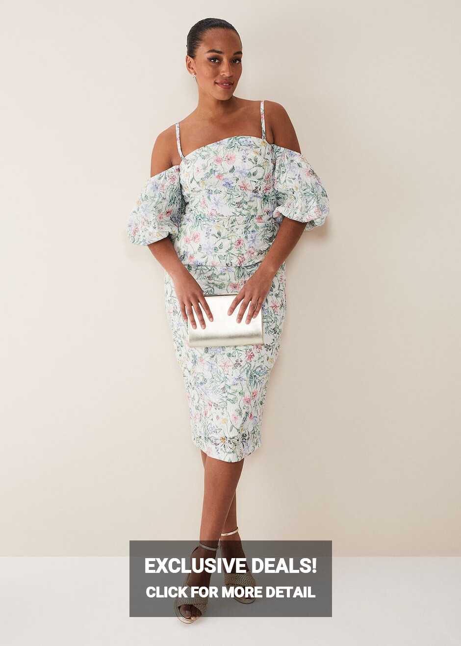 Stevie Floral Bodycon Midi Dress | Phase Eight UK |