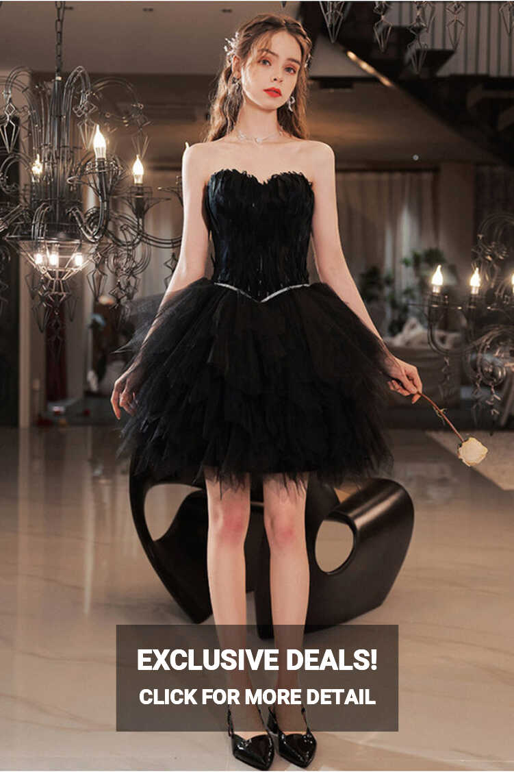 Strapless Sweetheart Little Black Short Homecoming Party Dress ...