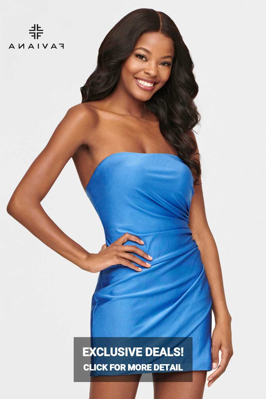 Strapless Tight Short Party Dress | FAVIANA