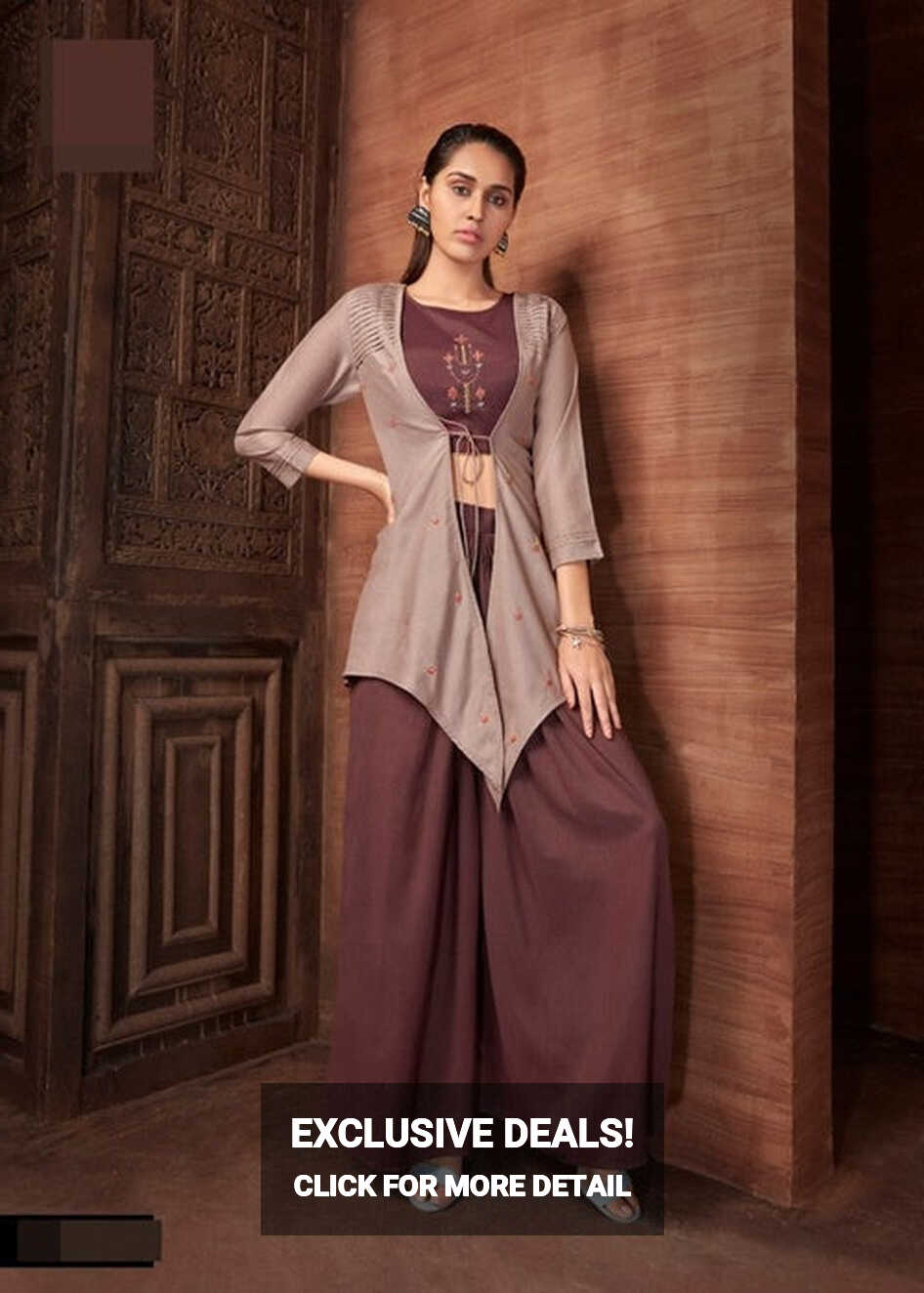 Stylish Contemporary indian dress - Brown | Festival Indian ...