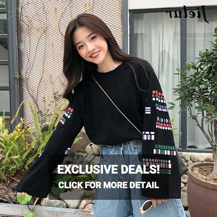 Stylish Korean Vintage Sleeve T-Shirts for Women