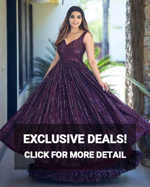 Stylish Party Wear Gown For Bride - Evilato Online Shopping