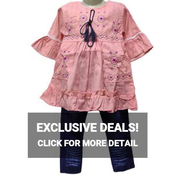 Stylish short sleeves cotton shirt summer dress for baby girls ...