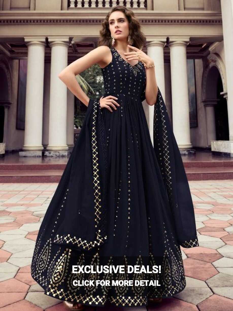 Stylist Indo-Western Party Wear Gown Shopping Online at Best Price ...