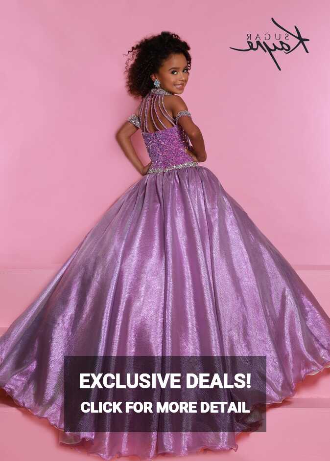 Sugar Kayne C103 size 4 Orchid Girls Pageant Dress Sequin Velvet ...