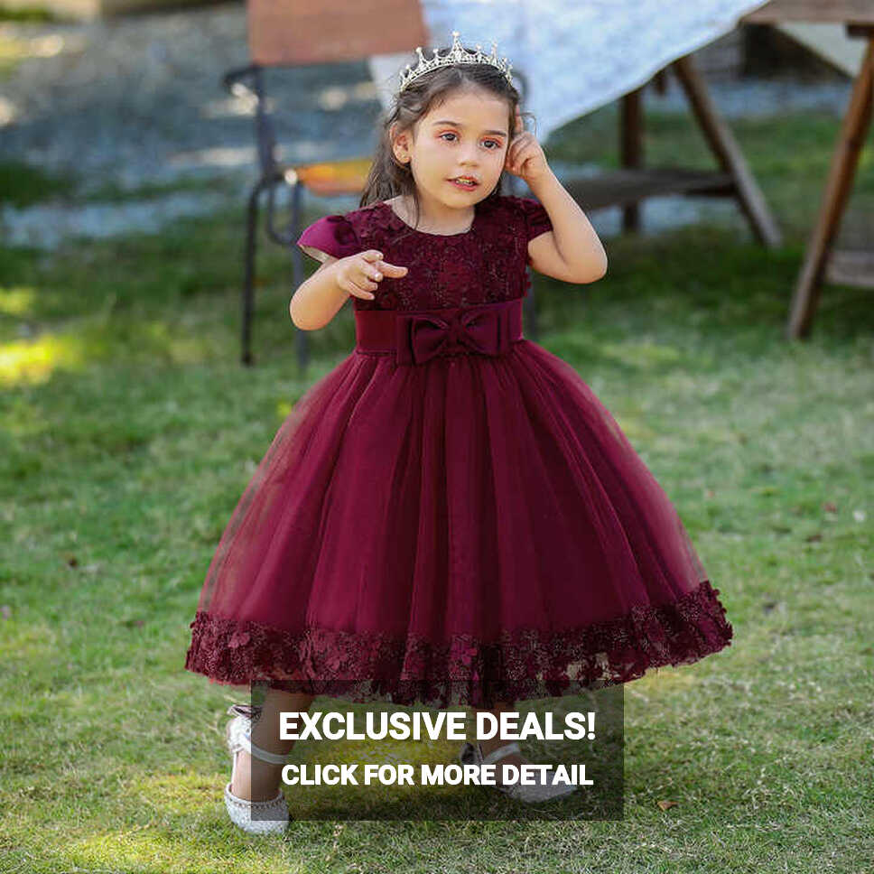 Summer 1 Year Baby Birthday Dress Children Christening Clothing ...