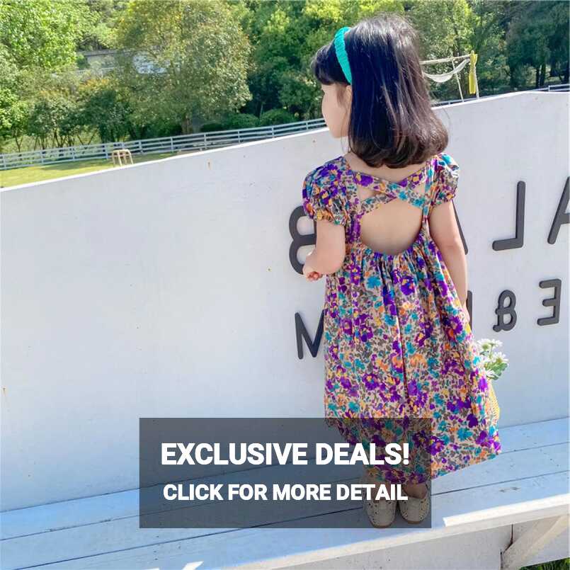 Summer Baby Girl Clothes Kids Birthday Floral Long Dress Dresses ...