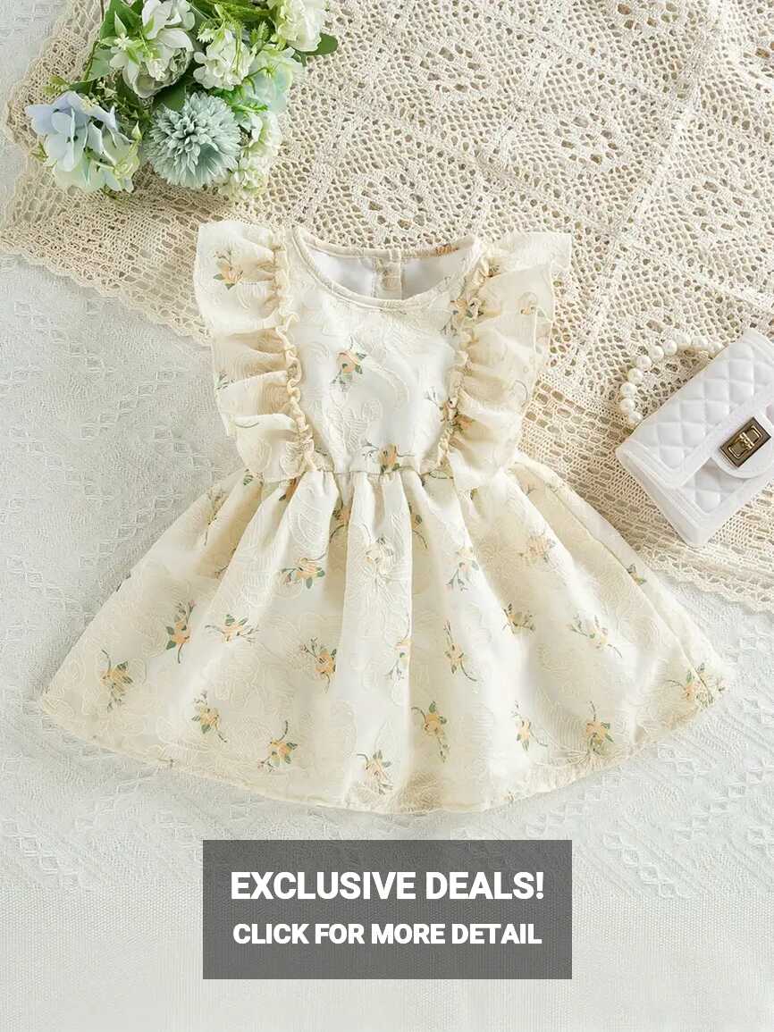 Summer Baby Girls Dress Stylish Cute Jacquard Flower - Temu Türkiye