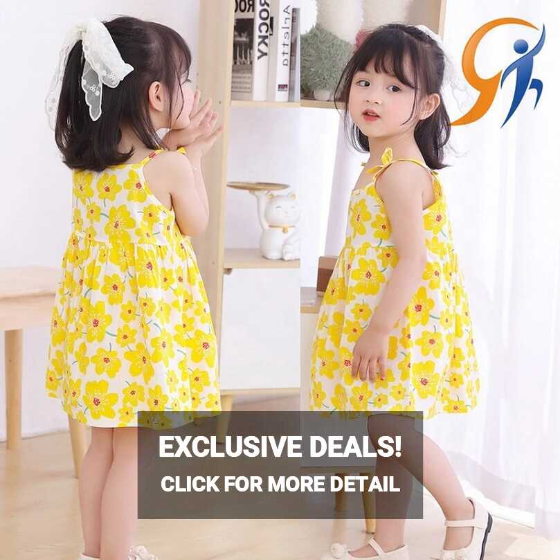 Summer Baby Girls Princess Sleeveless Dress Infant Beach Flower ...