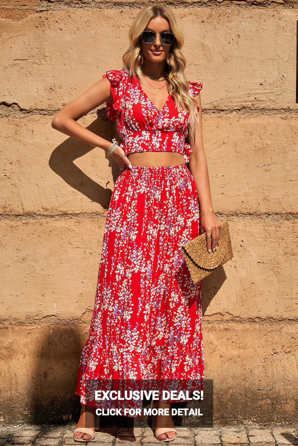 Summer Cropped Top and Maxi Skirt Set – The Landing World