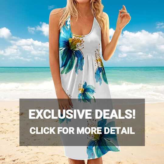 Summer Dress Beach Cami Dresses Beach Dress Printed Summer ...