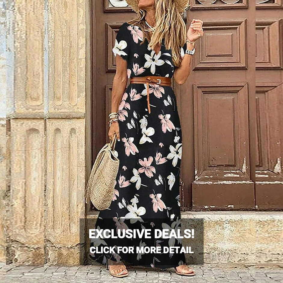 Summer Dresses For Women 2022 Women Daily Slim Shift Dress Long ...