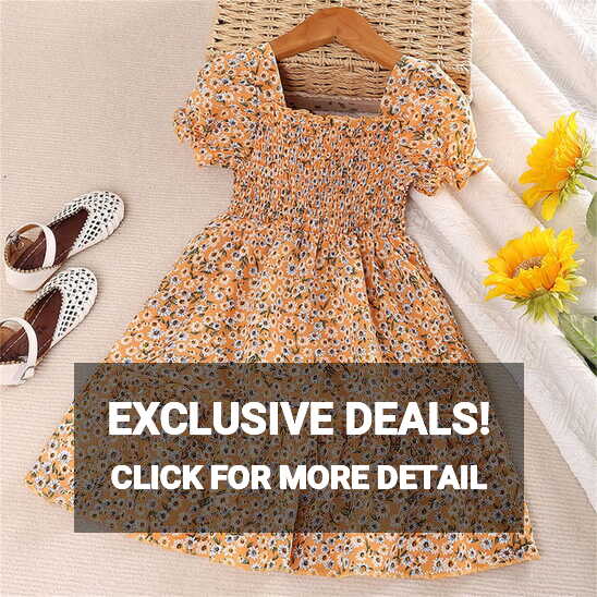 Summer Dresses Girls And Toddlers&#39; Short Sleeve Mini Dress Floral ...