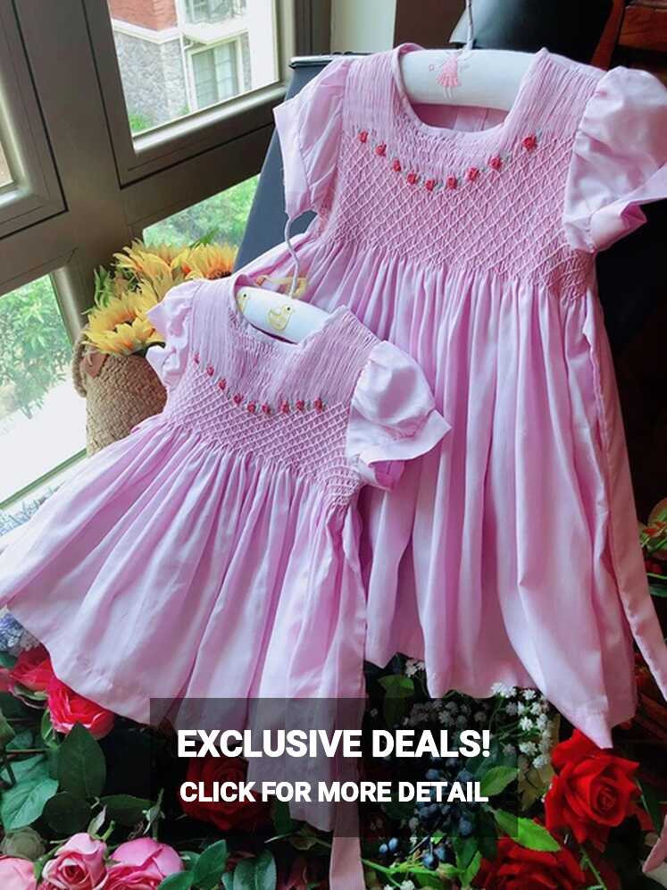 Summer New Princess Dress Smocking Pure Handmade Embroidery Cotton ...