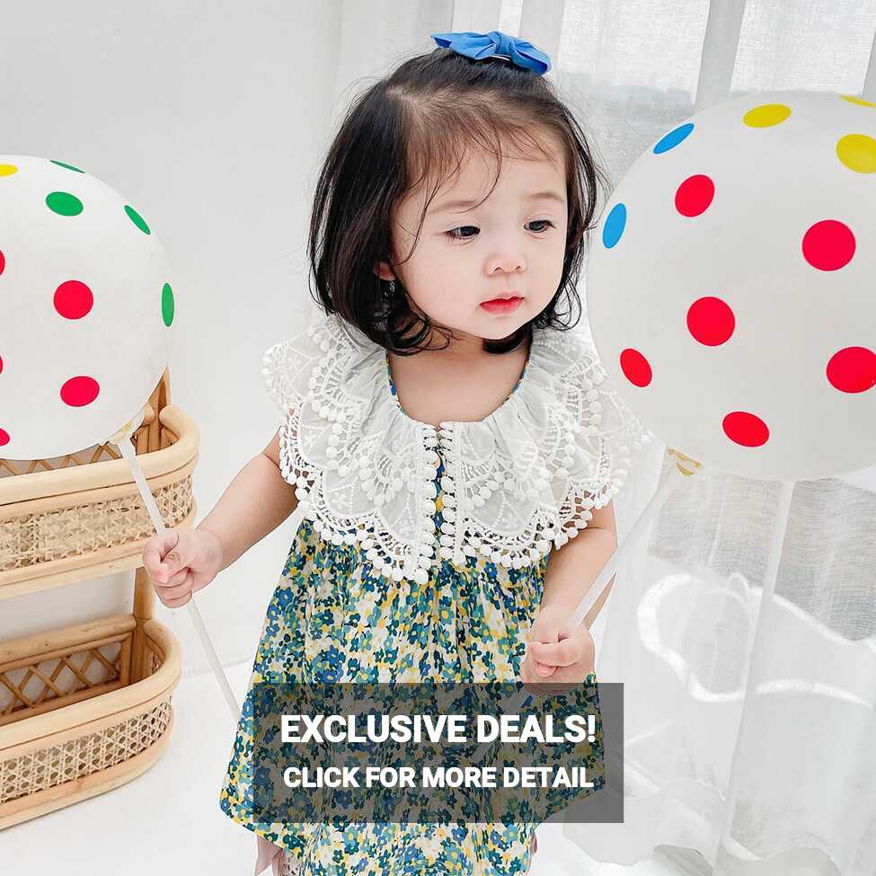 Summer Princess Baby Girls Lace Dress Sleeveless Cute Cotton ...