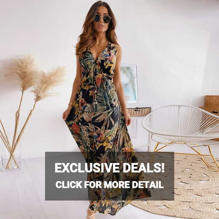 Summer Savings Clearance Dezsed Women Summer Dress Bohemian Maxi ...