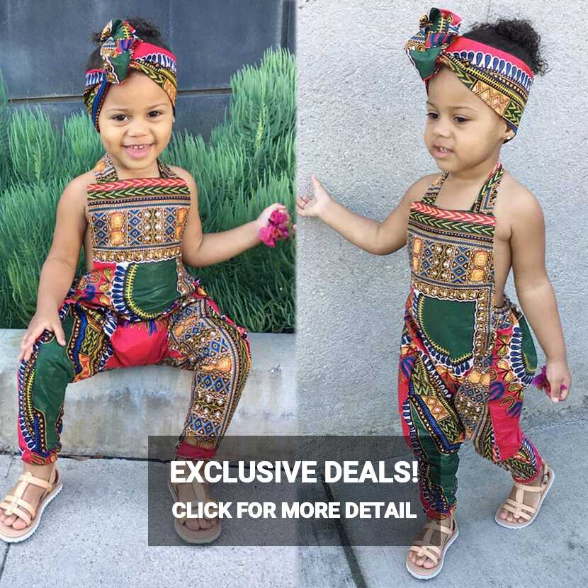 Summer Toddler Baby Girls Sleeveless Dashiki African Romper ...