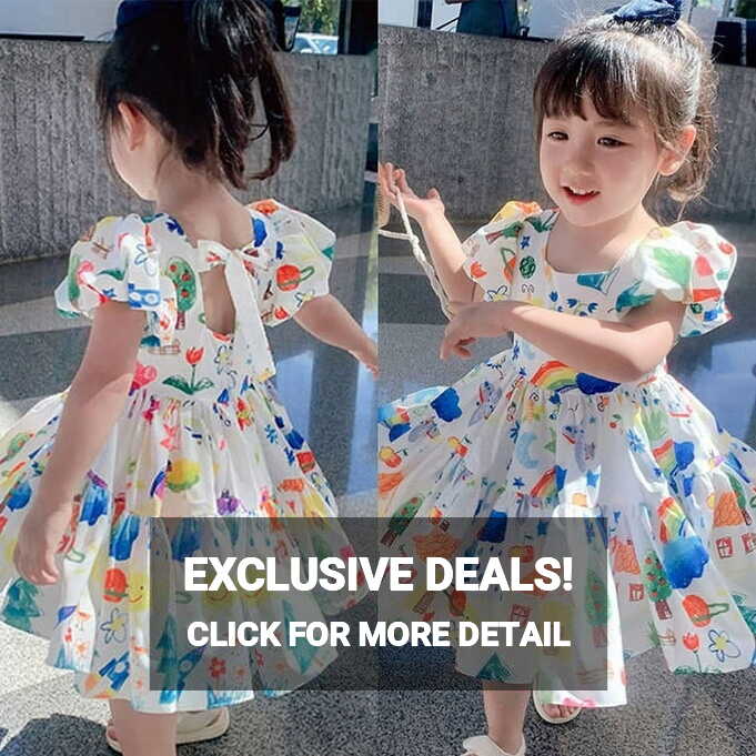 Summer Toddler Girls Dresses Kids clothing Sleeveless Cute Print ...