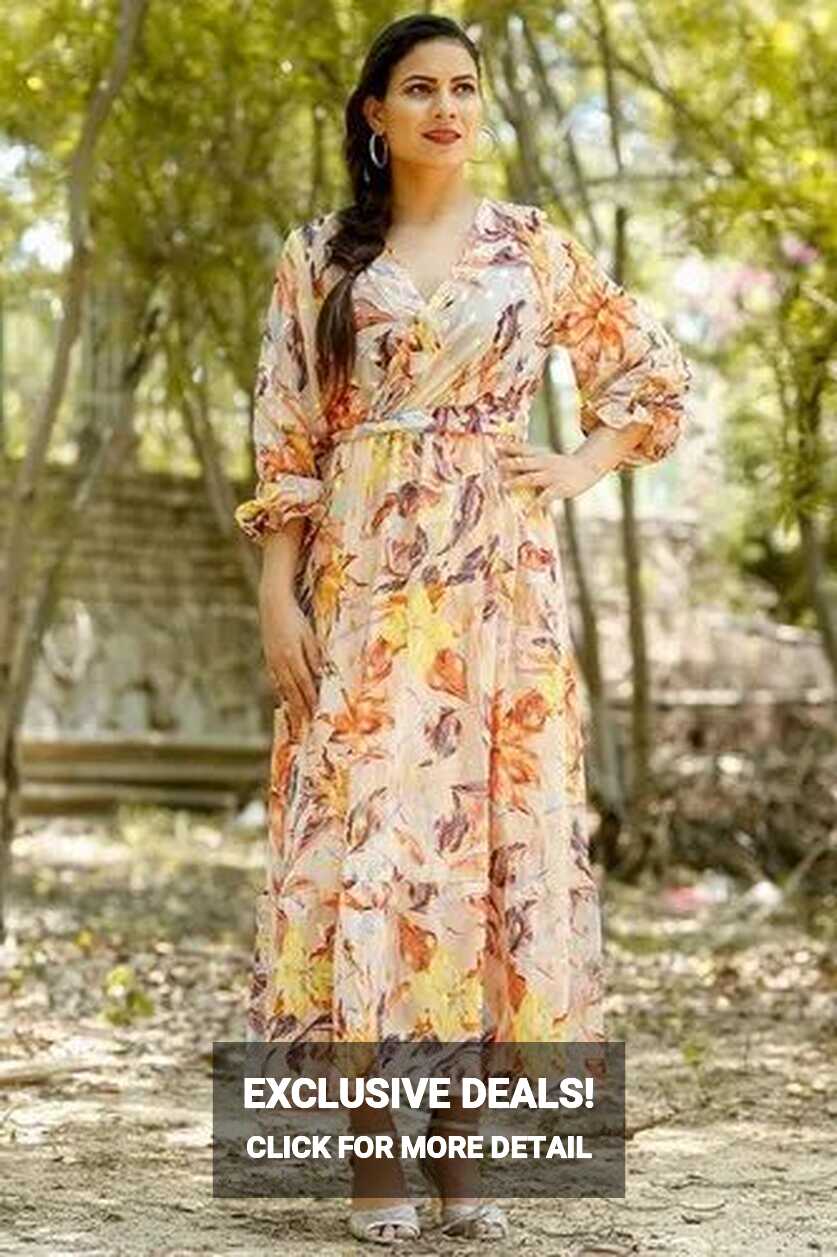 Summer Wear Orange Women Western Dresses at Rs 1499/piece in ...