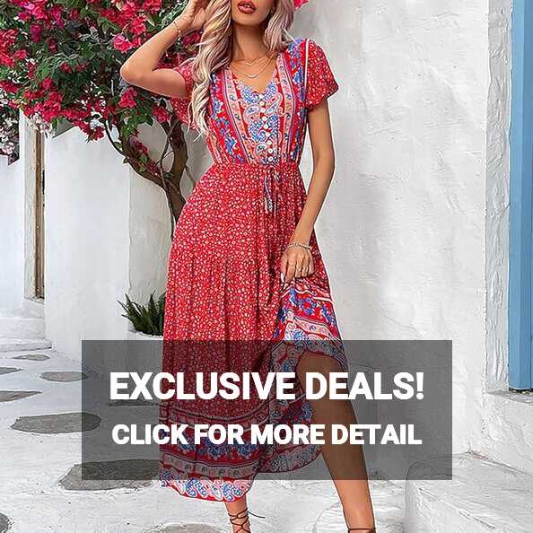 Summer Women&#39;s Fashion Print Dress Simple and Delicate Design ...