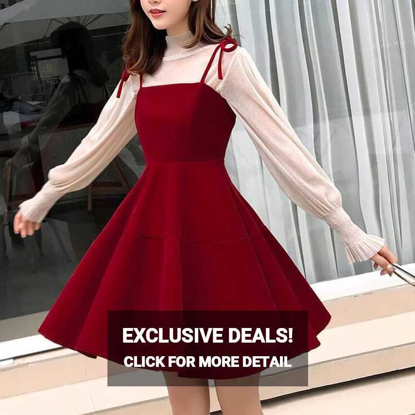 Suspender Temperament Elegant Dress SE20860 | Korean fashion dress ...