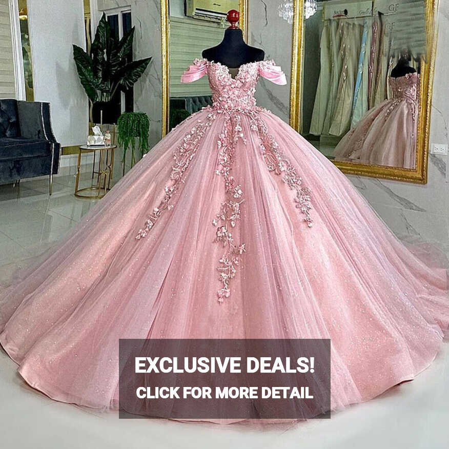 Sweet 15 16 Quinceanera Dresses Ball Gown Off Shoulder Princess ...