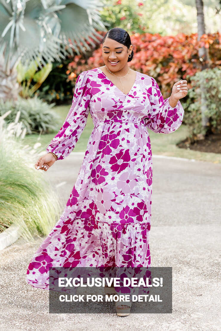 Sweet Paradise Long Sleeve Purple Floral Maxi Dress FINAL SALE ...