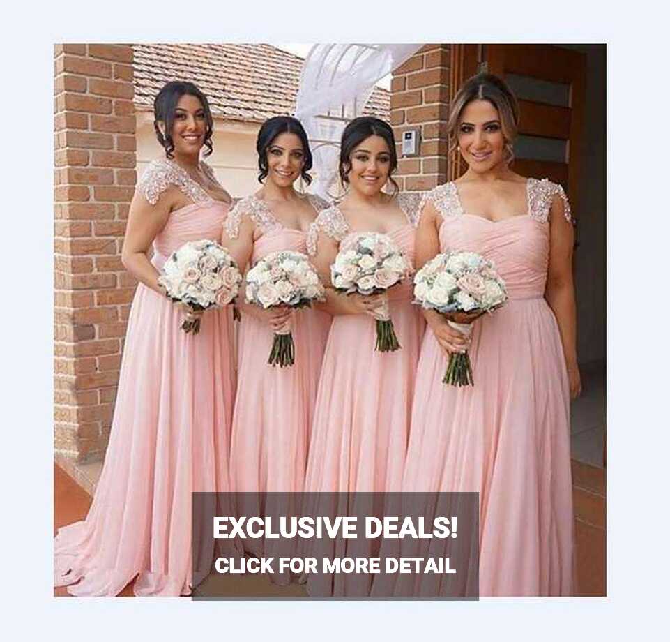 Sweetheart A-Line Plus Size Chiffon Long Blush Pink Bridesmaid ...