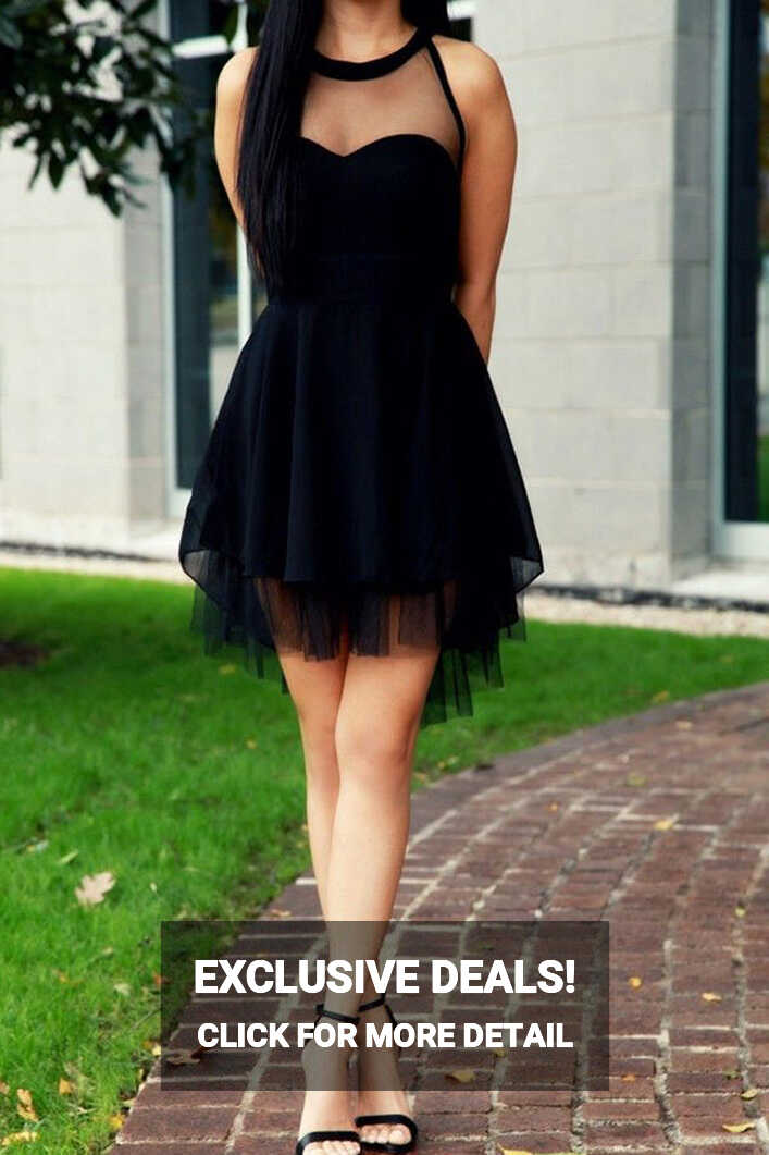 Sweetheart Homecoming Dress Black Short Prom Dress Party Dress ...