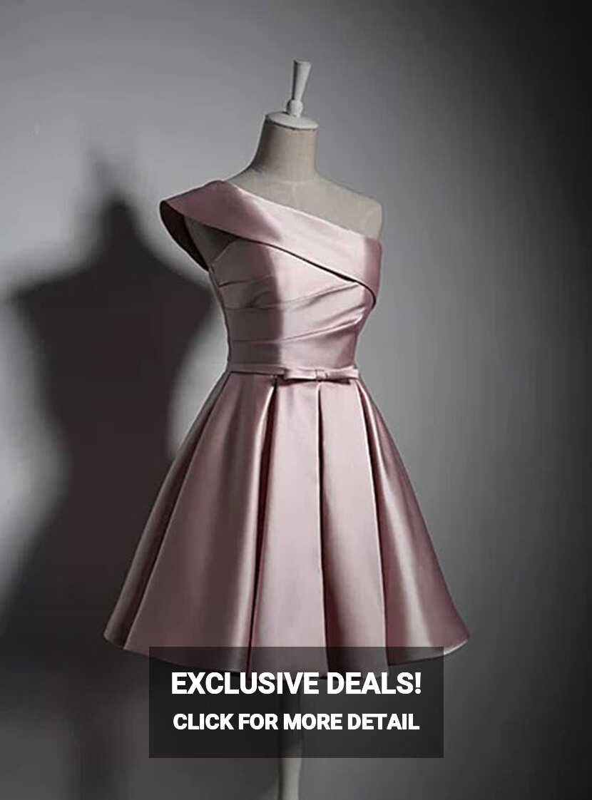 Sweetheart sexy knee length dusty pink modern chic party dress ...