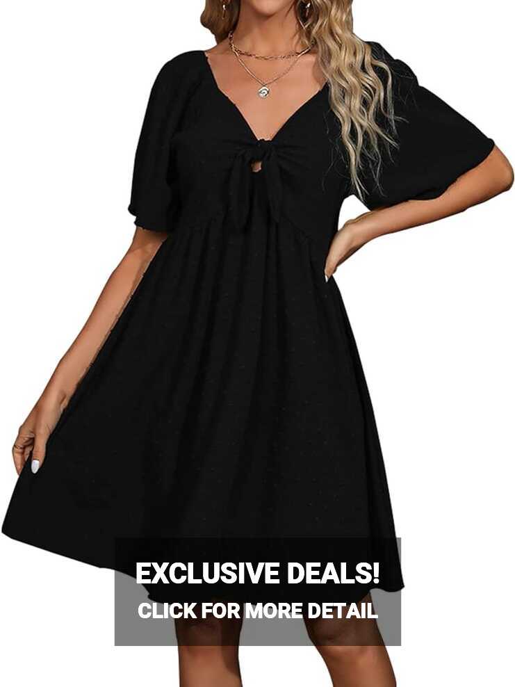 TAMEYA Summer Casual Mini Dresses for Women 2023, Cute Short ...