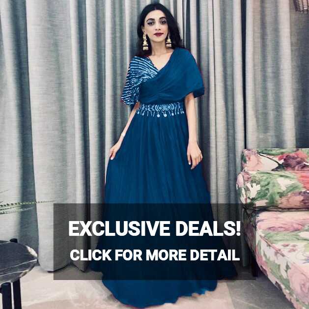 THE LIBAS COLLECTION BLUE LONG GOWN ONLINE