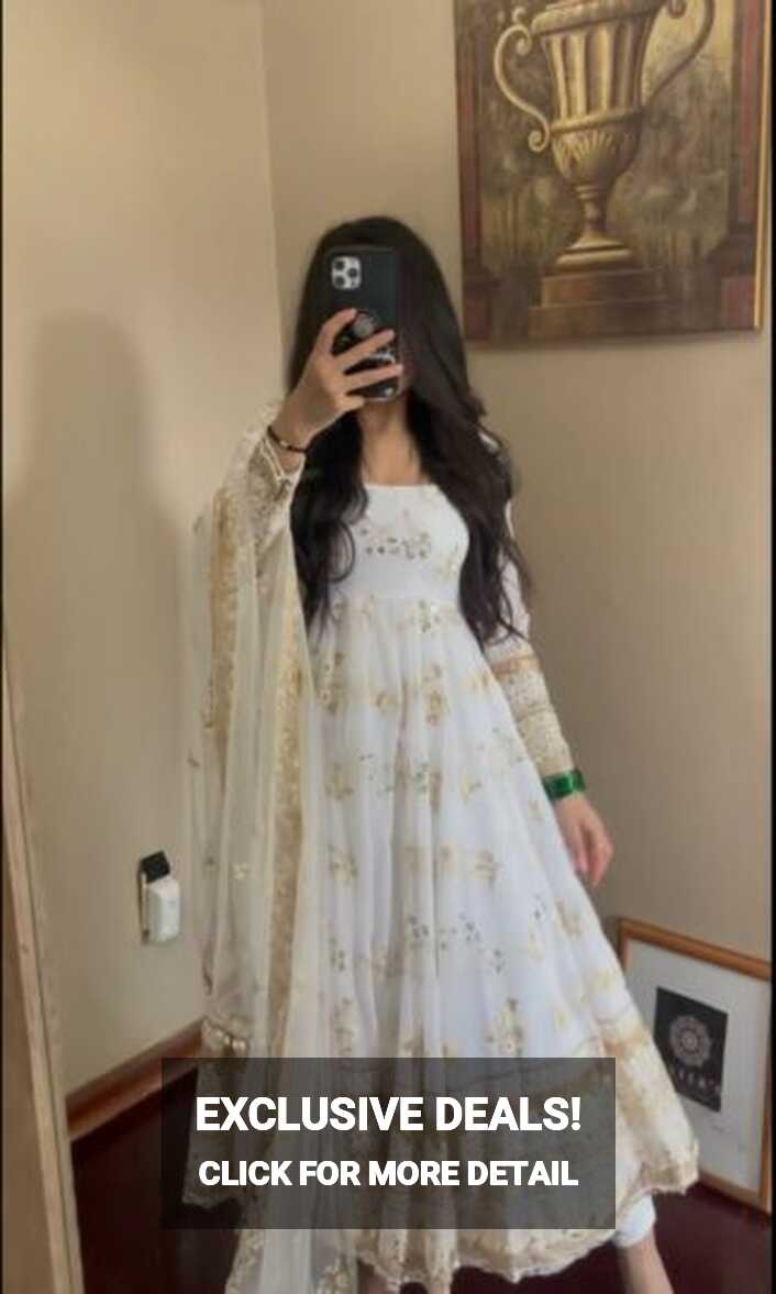 THE LIBAS COLLECTION WHITE INDIAN STYLE ONLINE GOWN FOR