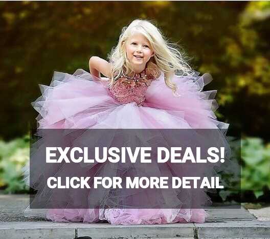 THE LONDON STORE Baby Girl&#39;s Pink Tulle Net Kids Ball Gown (9 ...