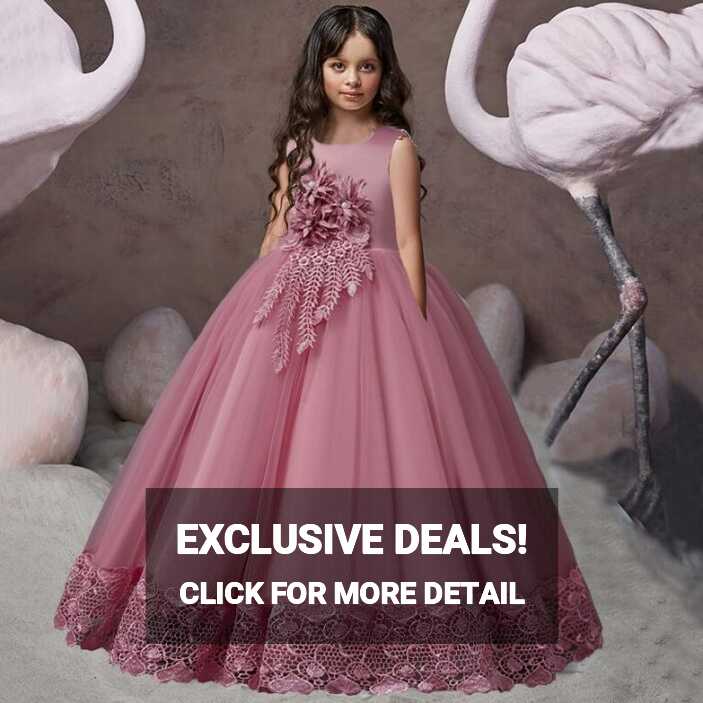 Teenager Flower Bridesmaid Dresses For Girls Children Wedding ...