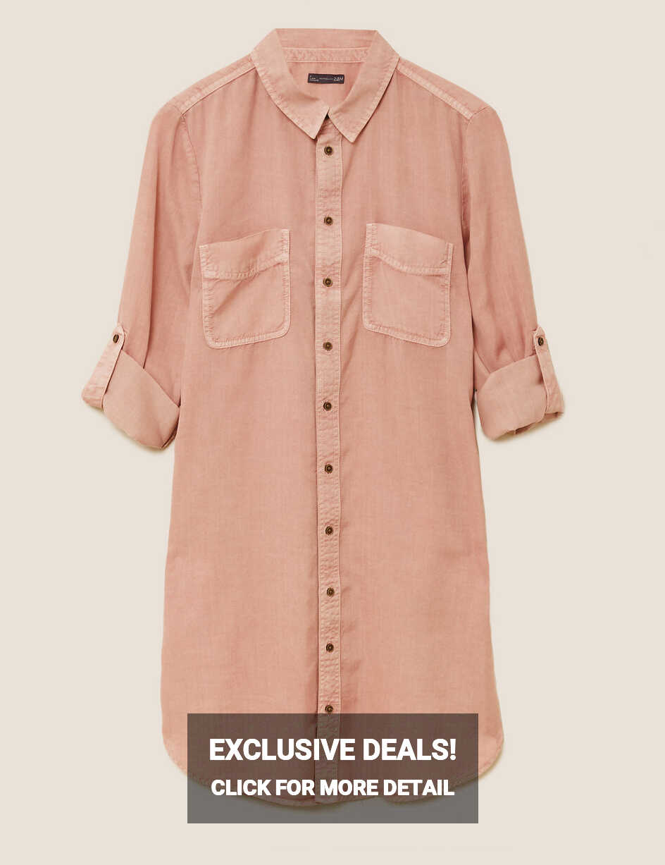 Tencel™ Knee Length Relaxed Shirt Dress