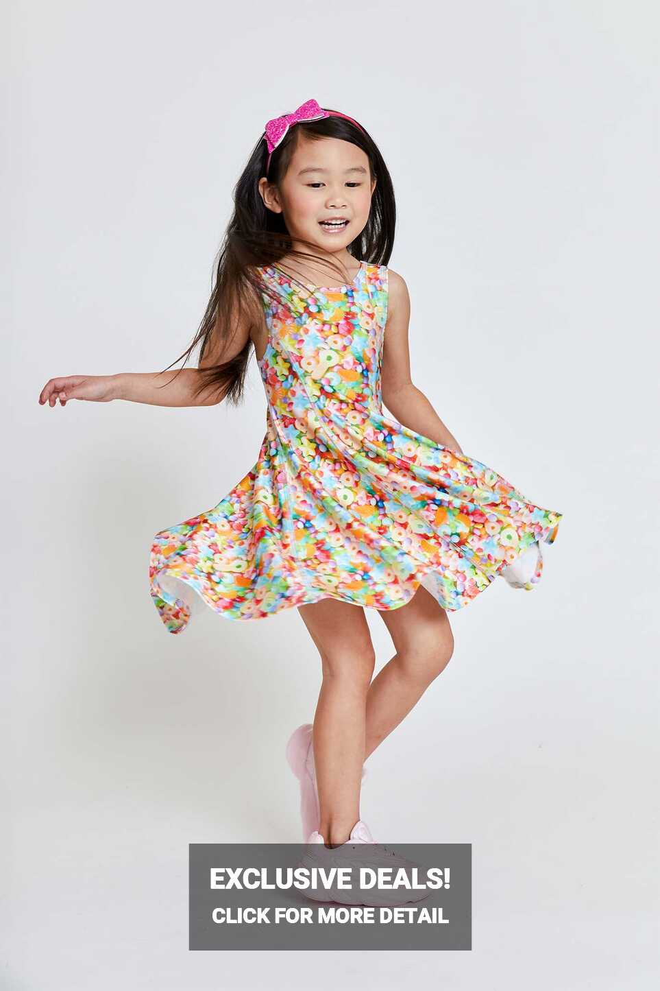 Terez Girls Neon Candy Skater Dress | Girls Dress – Terez.com