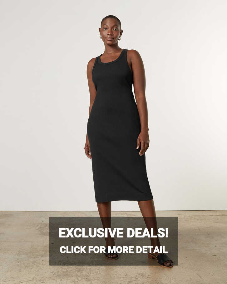 The &#39;90s Rib Dress Black – Everlane