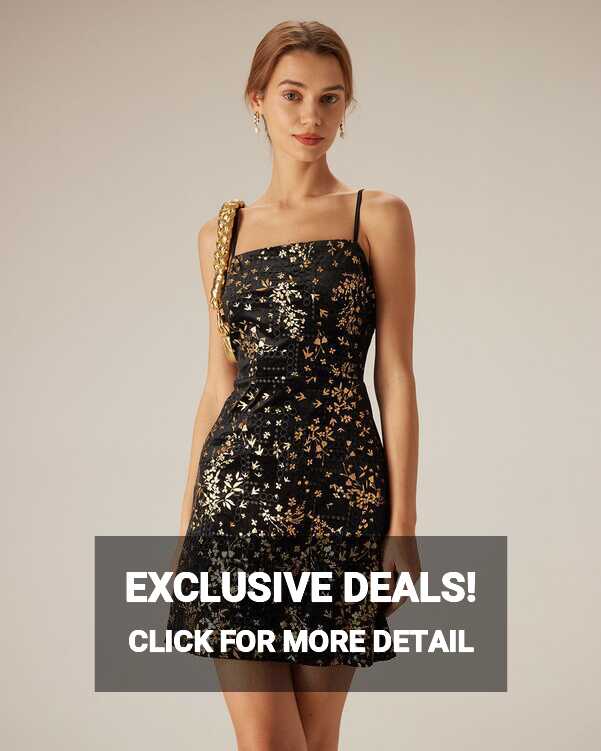 The Black Floral Sheath Slip Mini Dress &amp; Reviews - Black ...