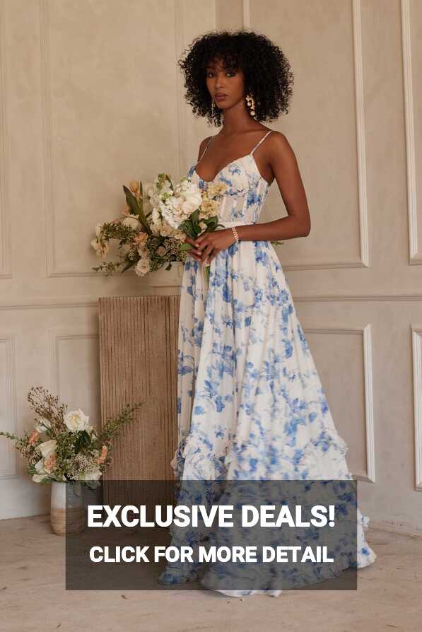 The Carmen Dress in Provencal Blue Floral – V. Chapman