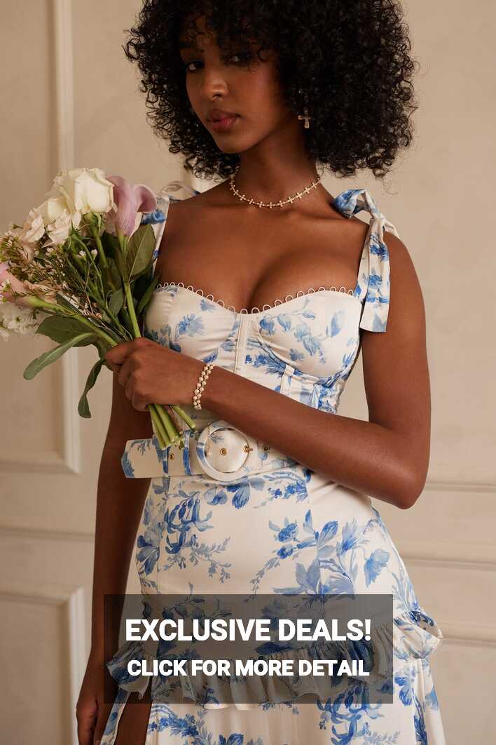 The Lisianthus Dress in Provencal Blue Floral – V. Chapman