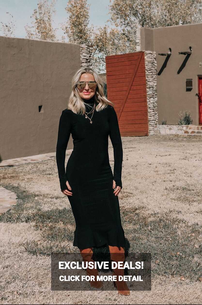 The Most Casual Yet Versatile Dress For Winter…The Black Midi Dress