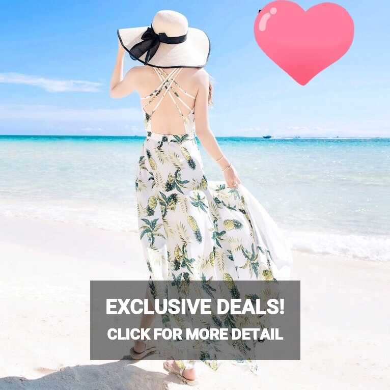 The New Summer 2020 Fashion Trend Sexy Holiday Backless Beach Long ...