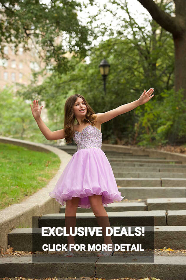 Thirteen year old girl portrait in party dress. | David Gordon