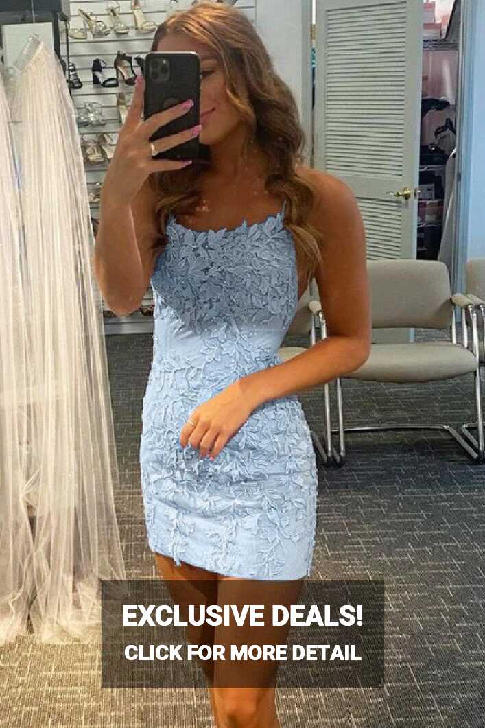 Tight Bodycon Blue Backless Kaya Homecoming Dresses Party Dress