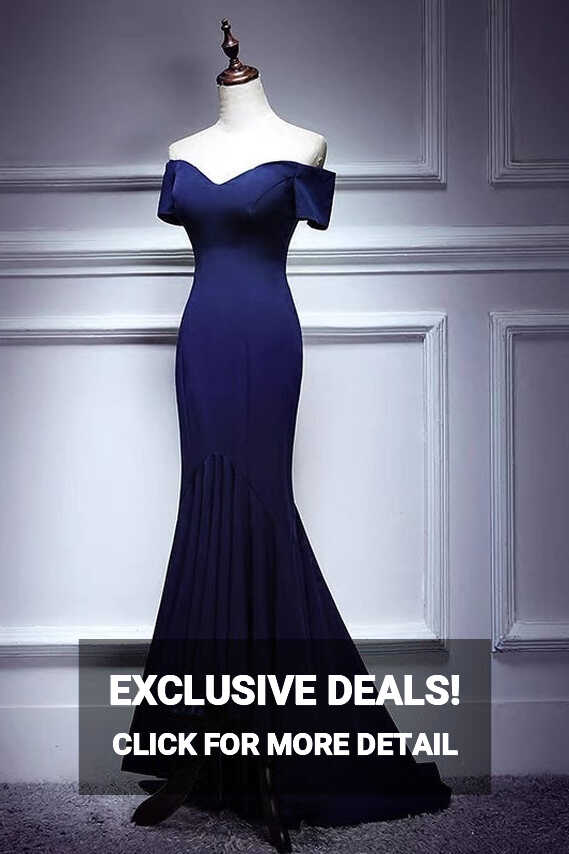 Tight Fitted Prom Dress in Navy Blue