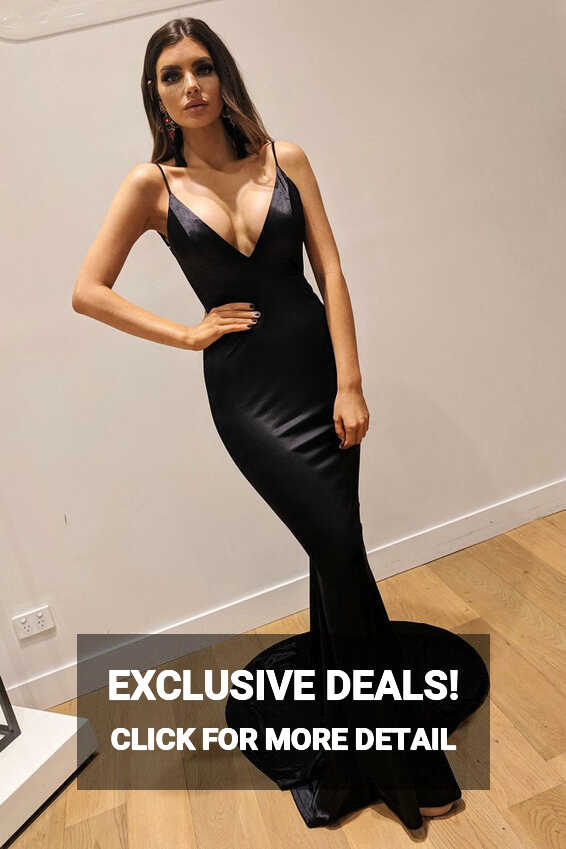 Tight Prom Dress,Bodycon Prom Dress,Black Prom Dress,Long Mermaid ...