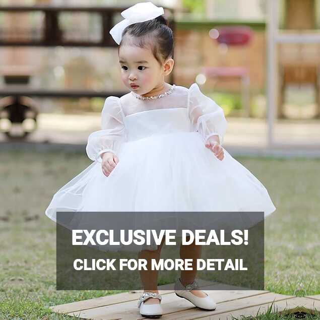 Toddler Baby Girl Summer Dress Infant Princess Dress White Tulle 1 ...